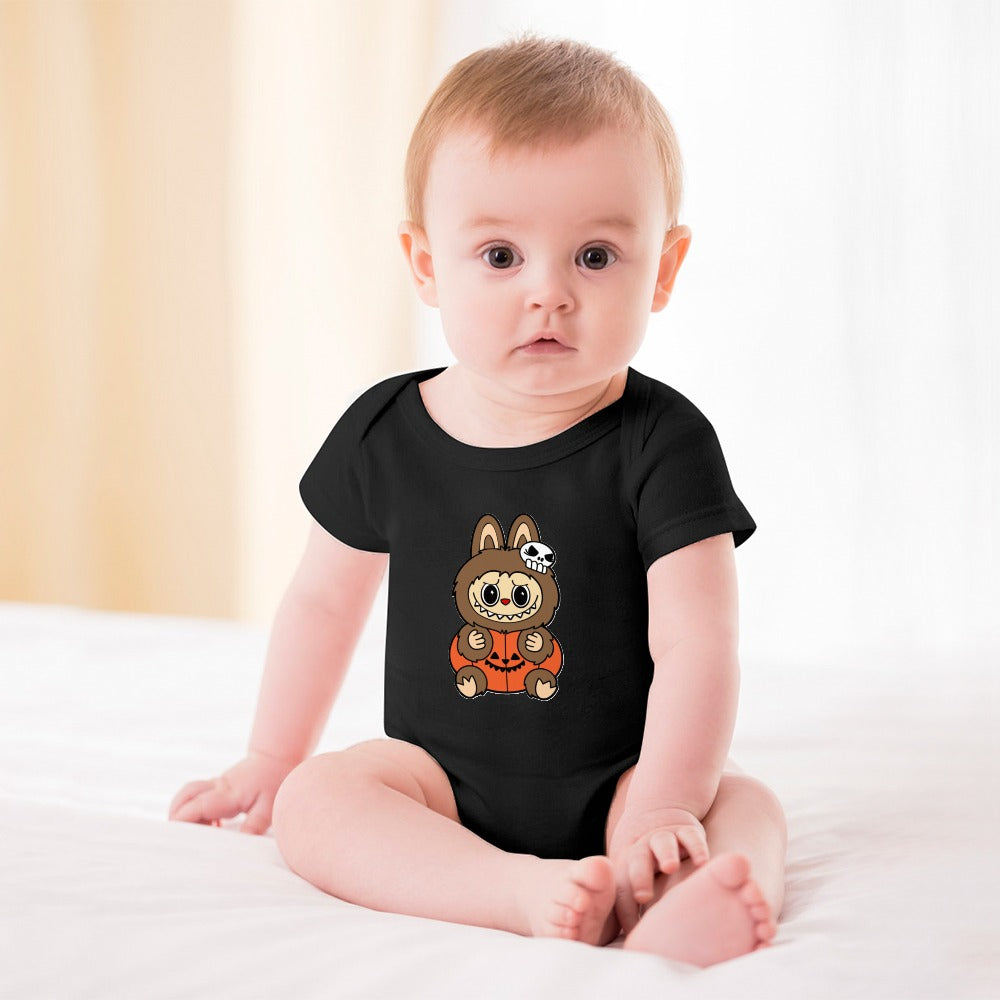 Baby Halloween Labubu Short -Sleeve Baby's Bodysuit
