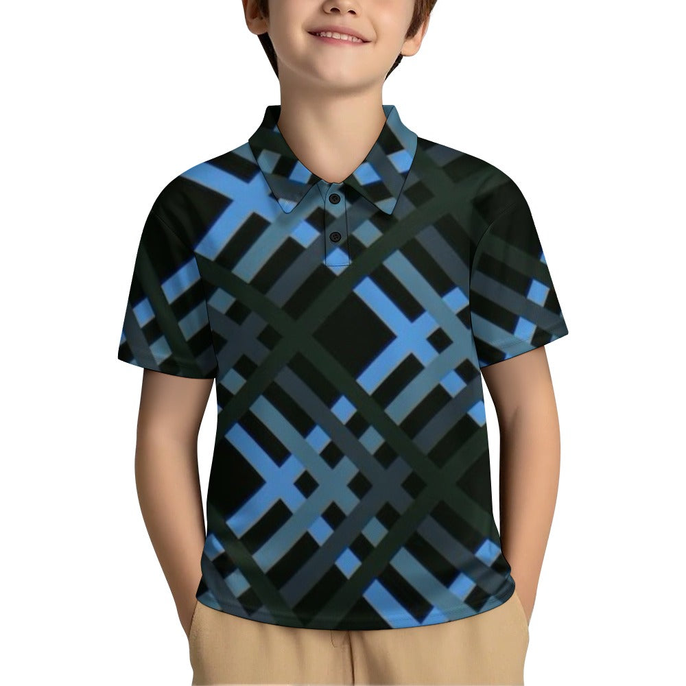 KSC's Exclusive Kids Designs- Young Men's/Boys New Kid's Shoulder buttoned polo shirt