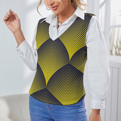 KSC's Custom Vest Designs Women's Long Sleeve Button Knit Vest