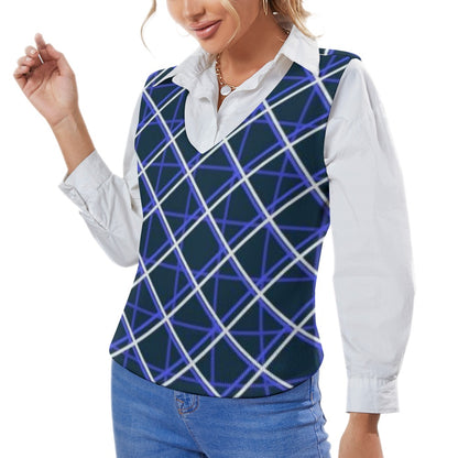 KSC's Custom Vest Designs Women's Long Sleeve Button Knit Vest