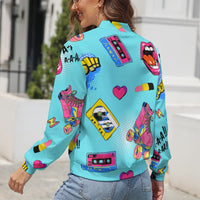 KSC's Limited Edition Pop Art Designs Women's Long Sleeve Zipper Jacket (10 Options) - KSC's Limited Edition Pop Art Collections