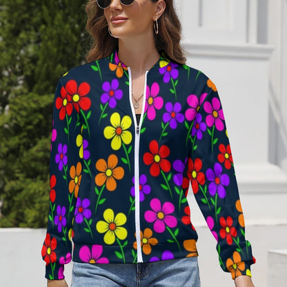 Women's Long Sleeve Zipper Jacket