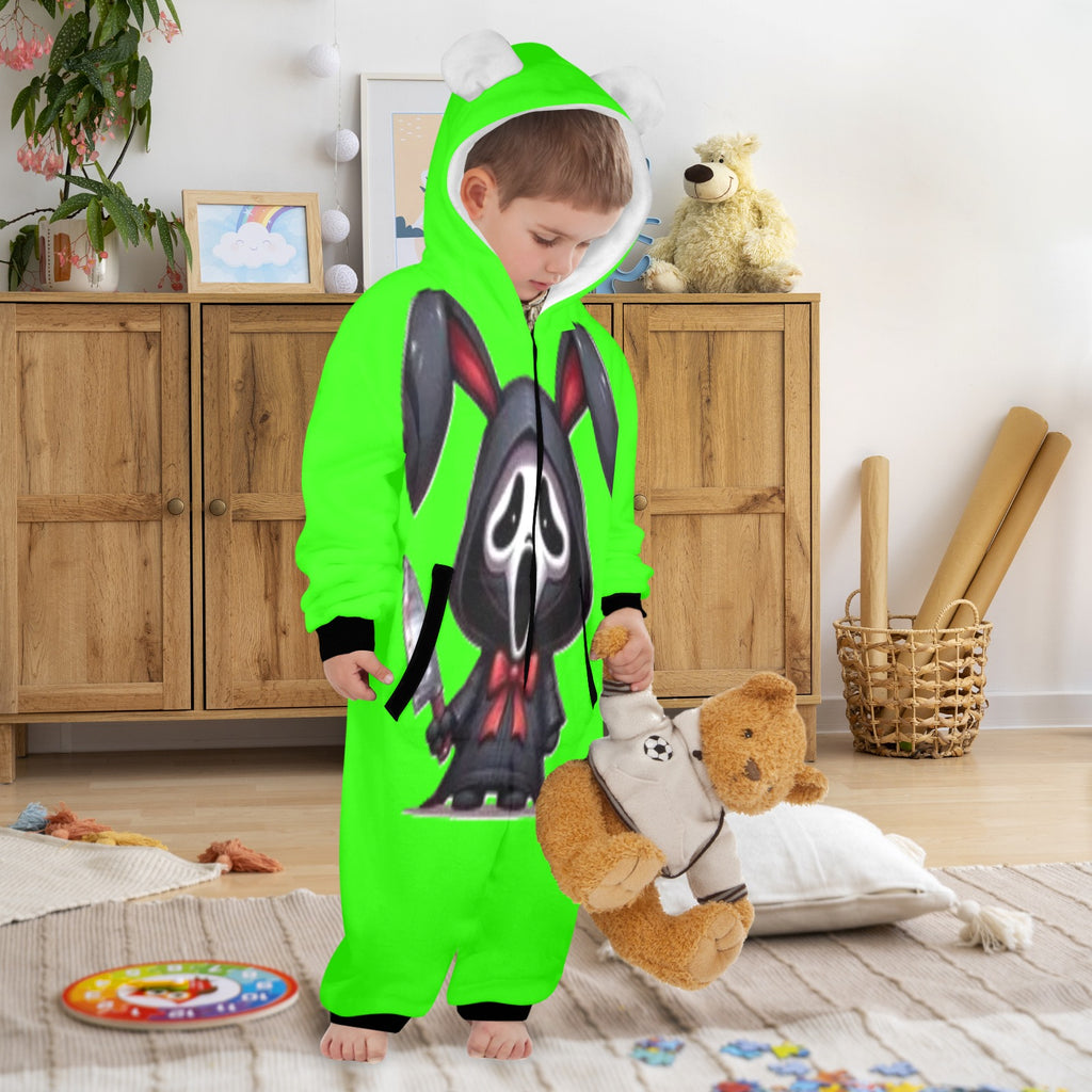 KSC's Exclusive Labubu Little Kids Onesies (2 to 7 Years Old) - Ghost Face Labubu