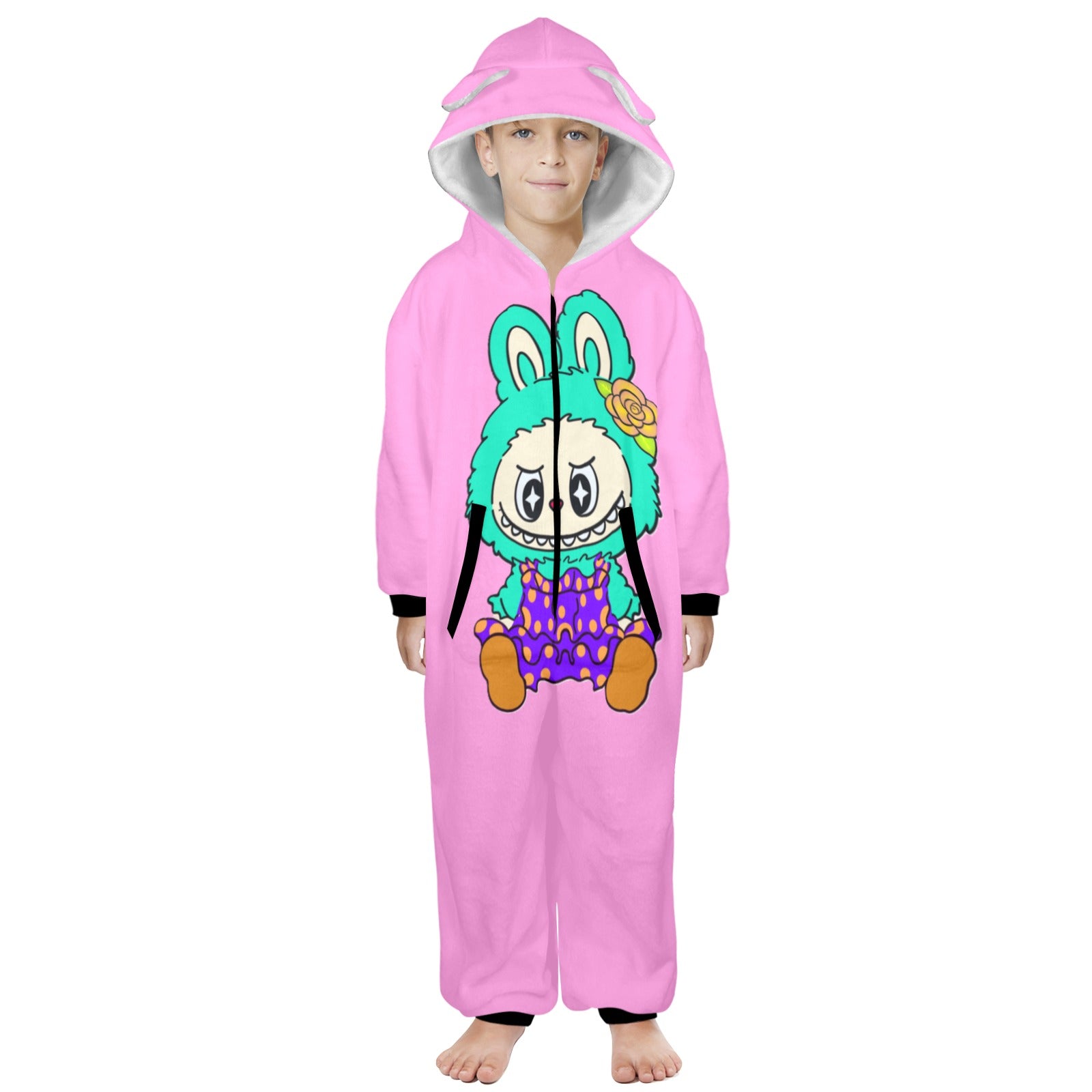 KSC's Exclusive Big Kids Onesie Labubu (8 to 15 Years) Pink Teal Labubu