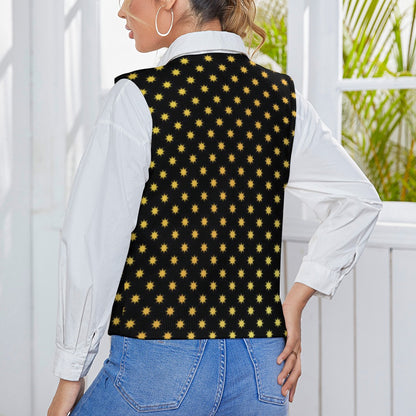 KSC's Custom Designs Women's Long Sleeve Button Knit Vest - 10 OPTIONS INSIDE