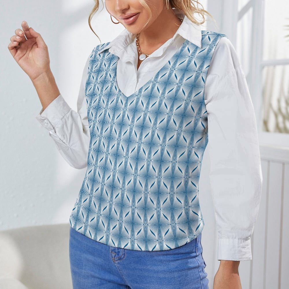 KSC's Custom Vest Designs Women's Long Sleeve Button Knit Vest