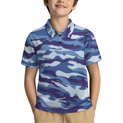 KSC's Exclusive Kids Designs- Young Men's/Boys New Kid's Shoulder buttoned polo shirt