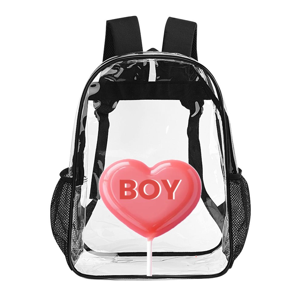 KSC's Custom Designs On Transparent Bag 17 inch New