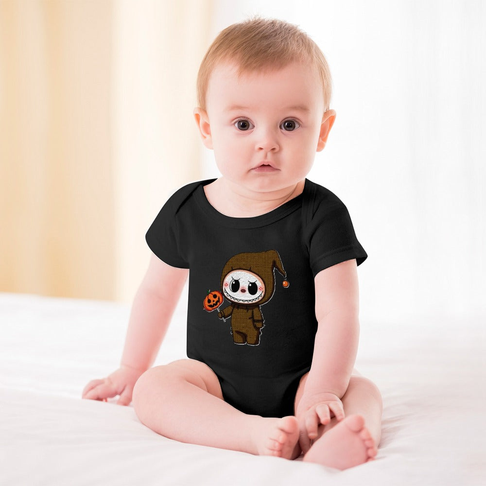 Baby Halloween Labubu Short -Sleeve Baby's Bodysuit