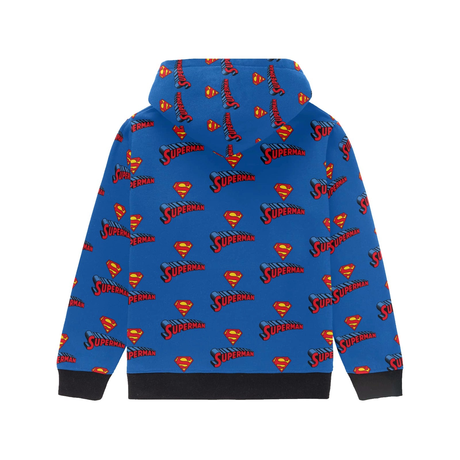 Super Hero Pattern -Little Boys' Long Sleeve Hoodie
