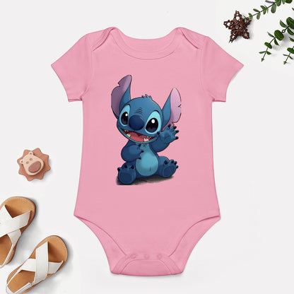 BABY GIRL CLOTHING CARTOON PRINT DESIGNS GIRL Short -Sleeve Baby's Bodysuit - CARTOON PRINTS