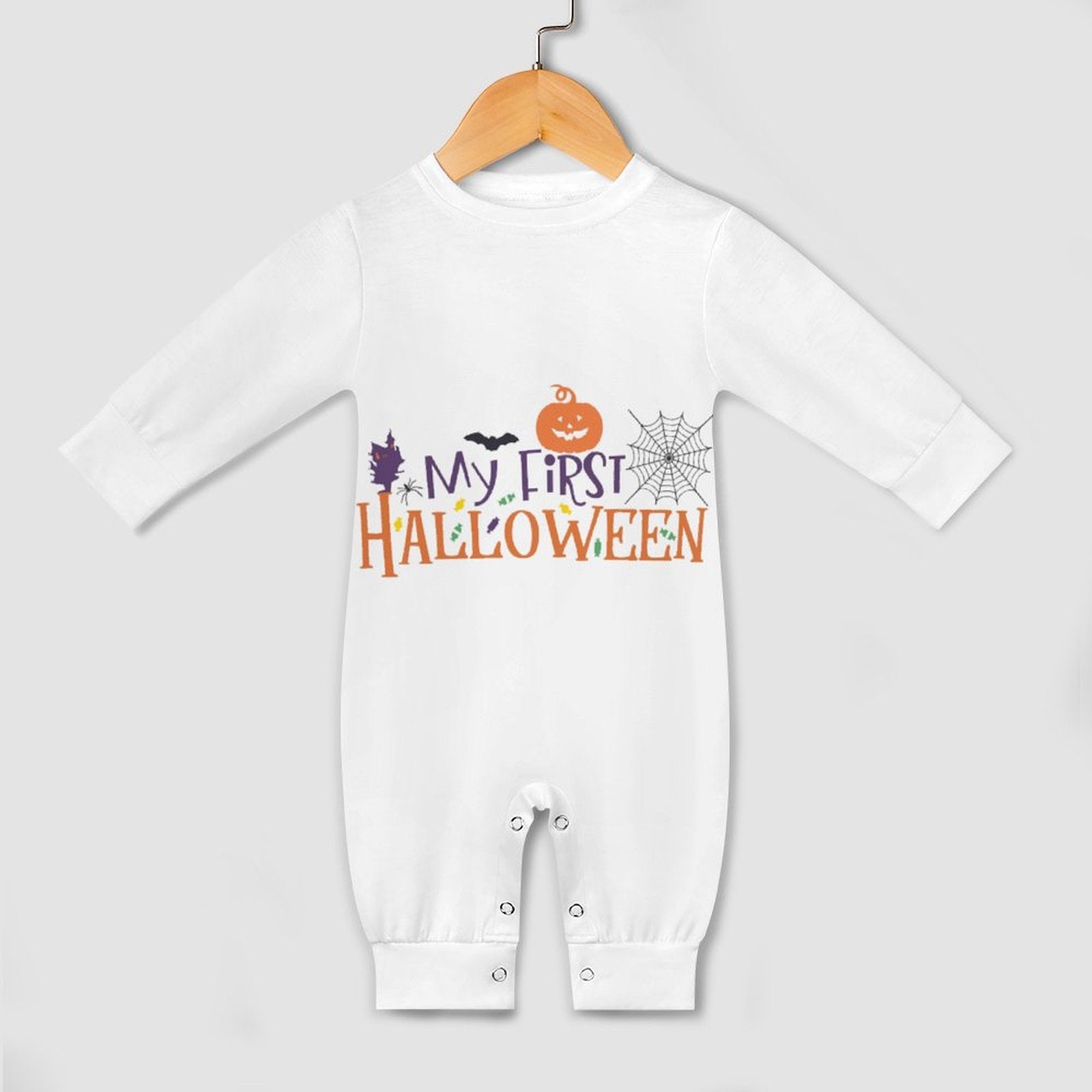 Baby My 1st Halloween Romper Onesie Long Sleeve Baby Romper