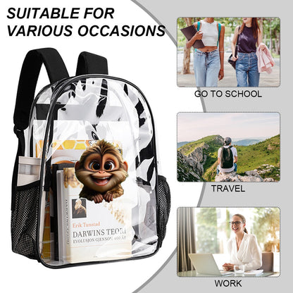 KSC's Custom Designs On Transparent Bag 17 inch New