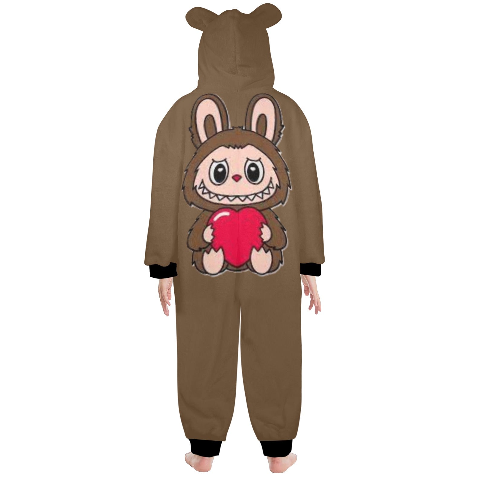 KSC's Exclusive Big Kids Onesie Labubu (8 to 15 Years) Brown Brown Labubu w/Heart