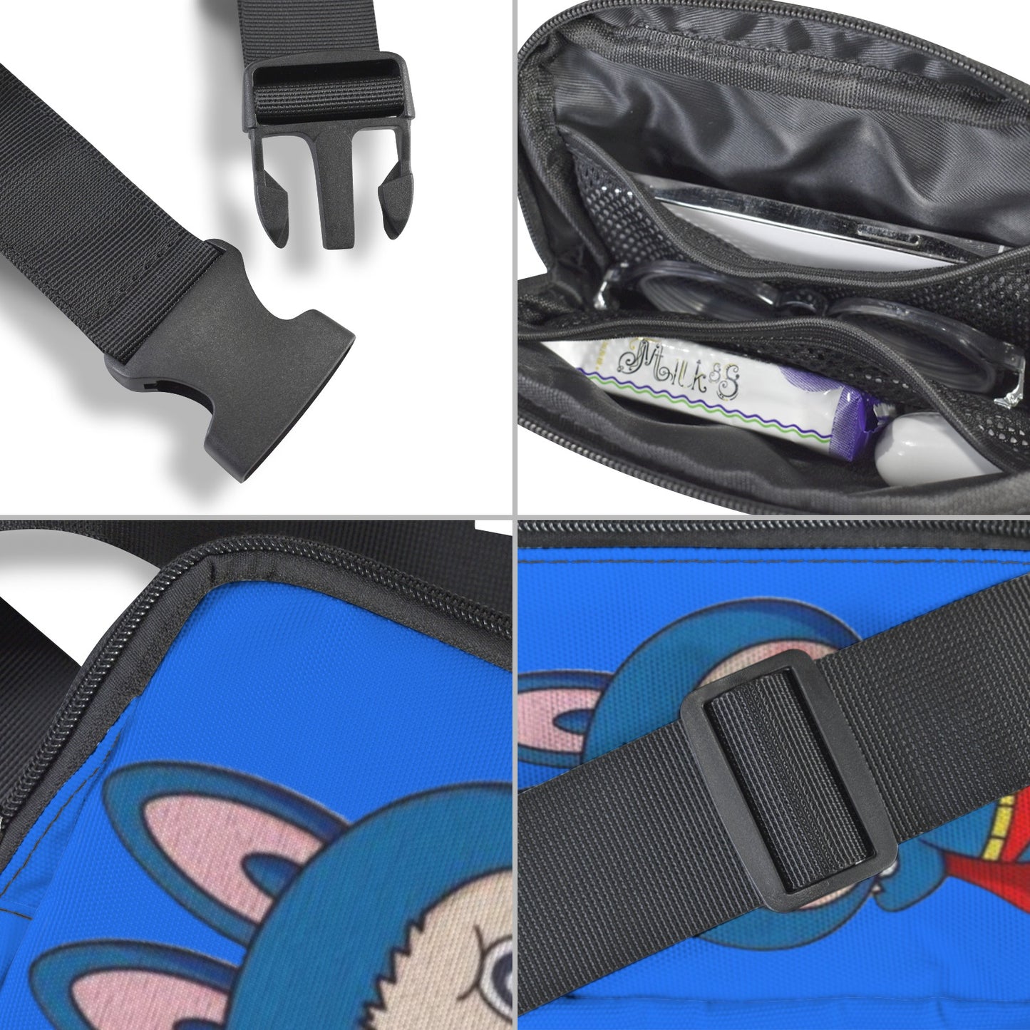 🦸‍♂️Labubu Hero Trio Fanny – Justice League Power, Pocket-Sized - Labubu Heros (Superman, Batman, Hulk) Cross Body Bags - Fanny Packs for Adults Kids