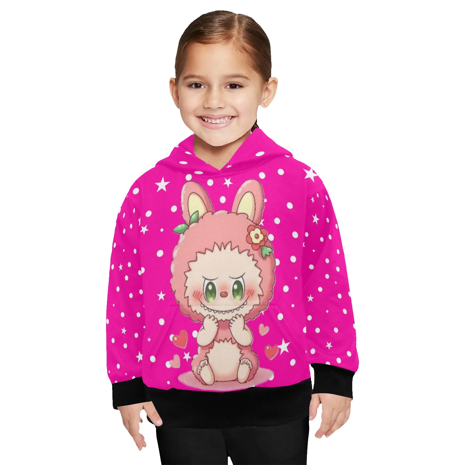 KSC's Little Girls' Labubu Designs Long Sleeve Hoodies
