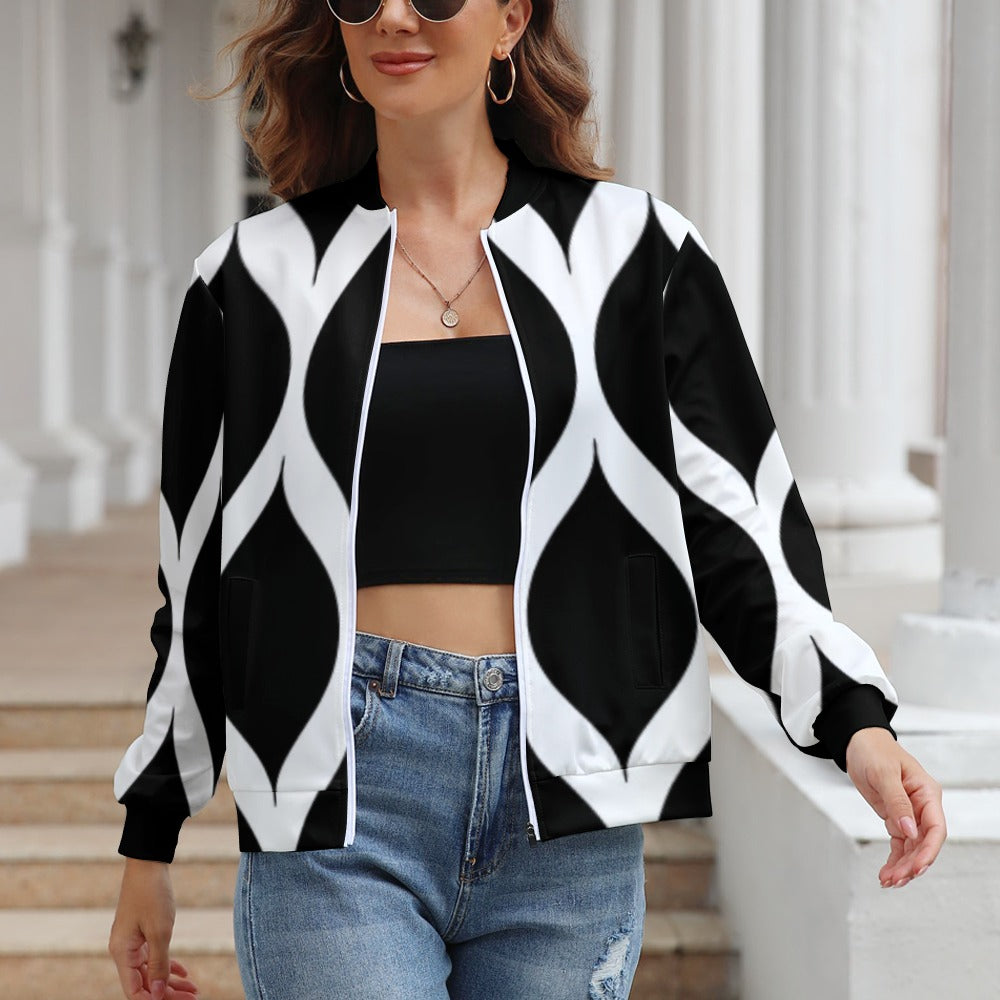 Women's Long Sleeve Zipper Jacket