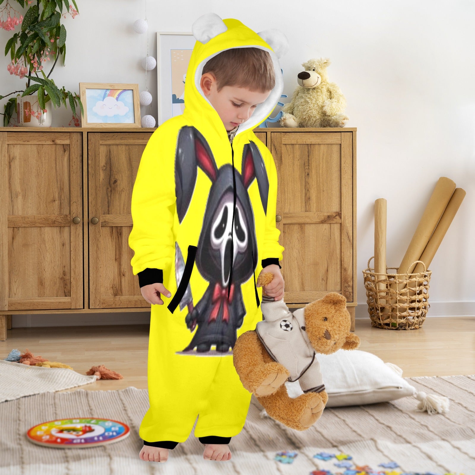 KSC's Exclusive Labubu Little Kids Onesies (2 to 7 Years Old) - Ghost Face Labubu