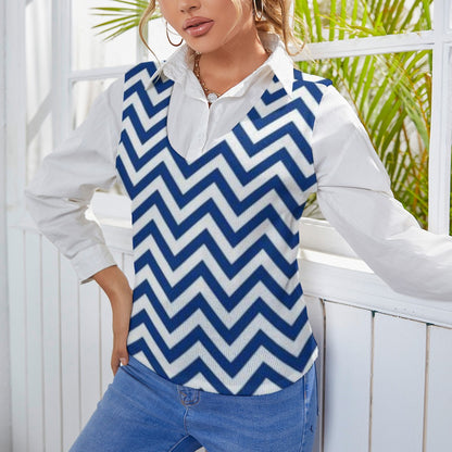 KSC's Custom Vest Designs Women's Long Sleeve Button Knit Vest - 10 OPTIONS INSIDE