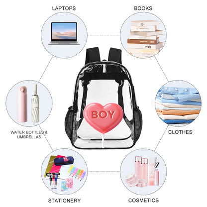 KSC's Custom Designs On Transparent Bag 17 inch New