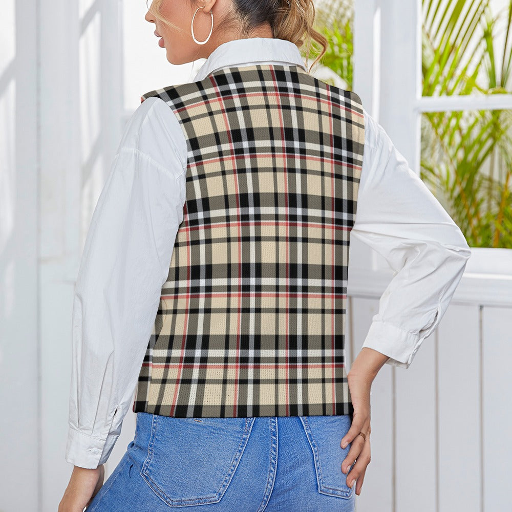 KSC's Custom Designs Women's Long Sleeve Button Knit Vest - 10 OPTIONS INSIDE