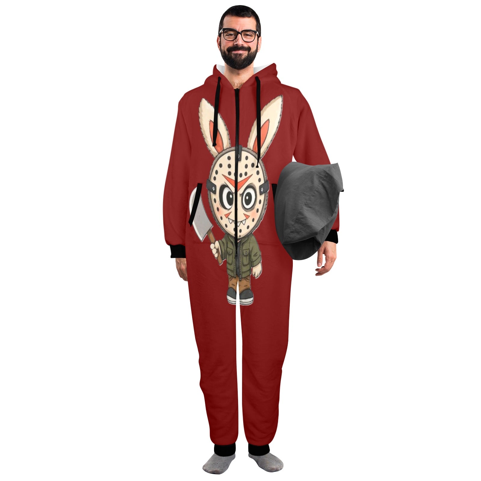 KSC's Exclusive Halloween Adult Unisex Onesie - Labubu Jason Friday 13th
