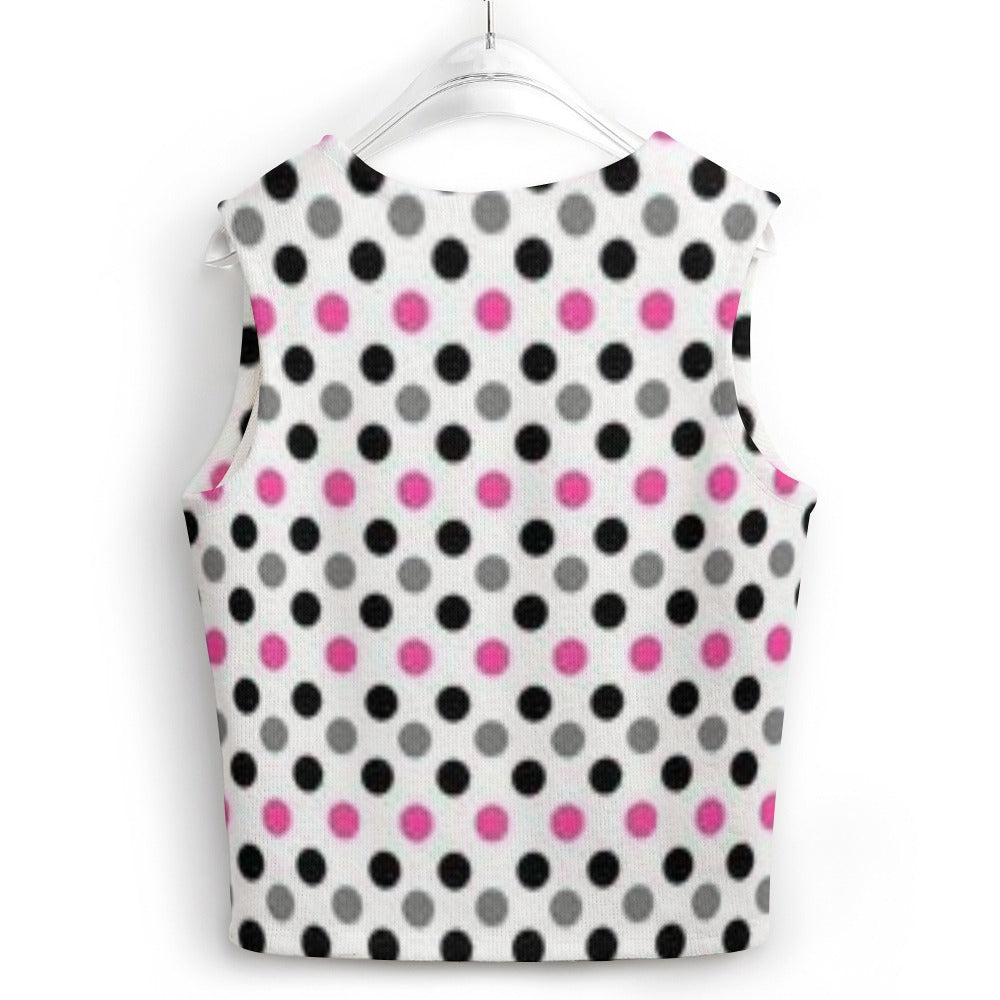 KSC's Custom Vest Designs Women's Long Sleeve Button Knit Vest