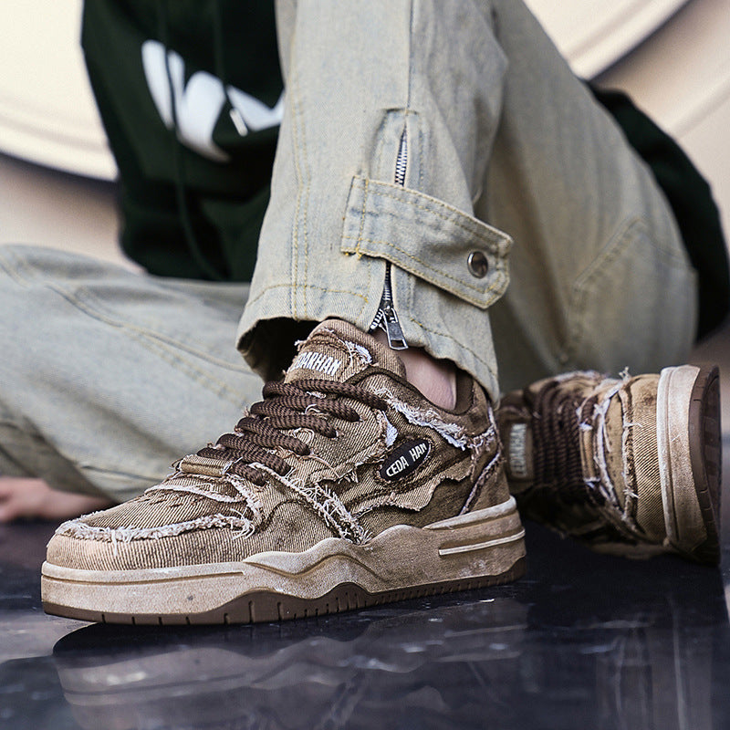 New Trendy Design Skateboard Shoes for men increase all sports skateboard shoes for men shoes trend dirty shoes for men