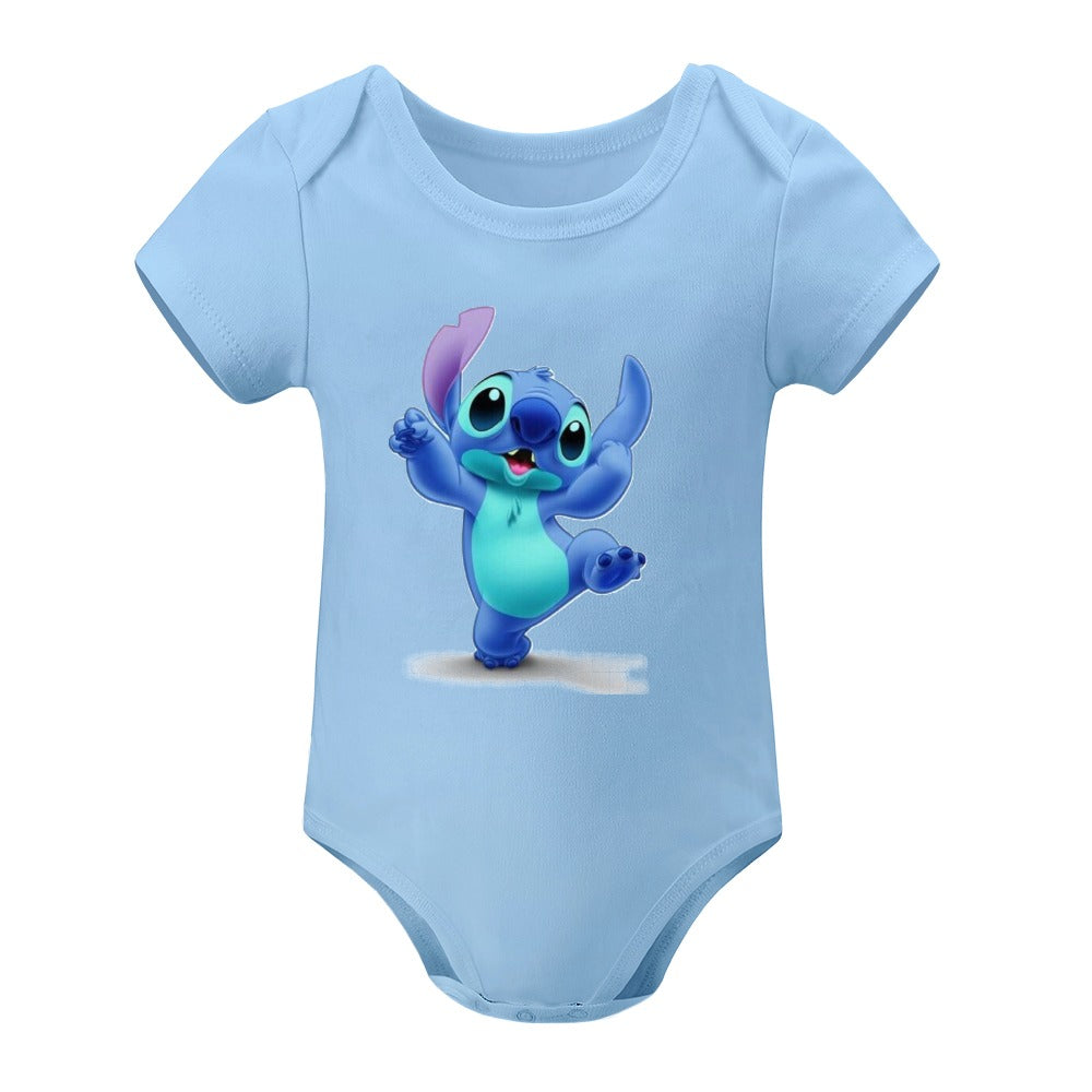 BABY BOY CLOTHING CARTOON PRINT DESIGNS BOYS Short -Sleeve Baby's Bodysuit - CARTOON PRINTS