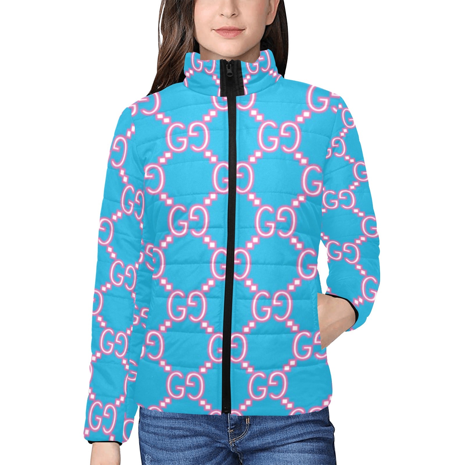 KSC's Exclusive  Women's Stand Collar Padded Jackets (10) Designs/Styles - Women's stand collar padded jacket(H41)