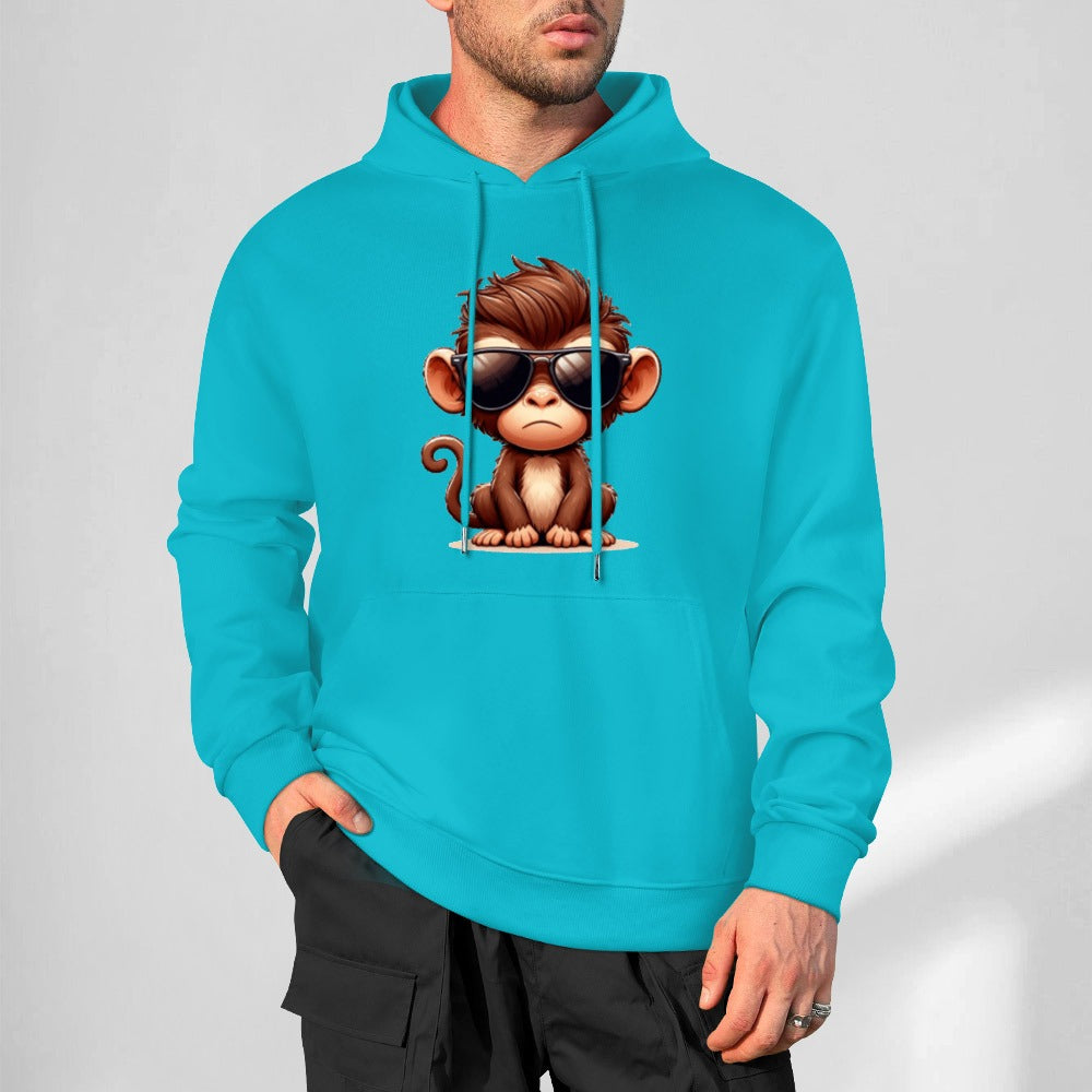 New Cool Monkey Pure cotton hooded sweater