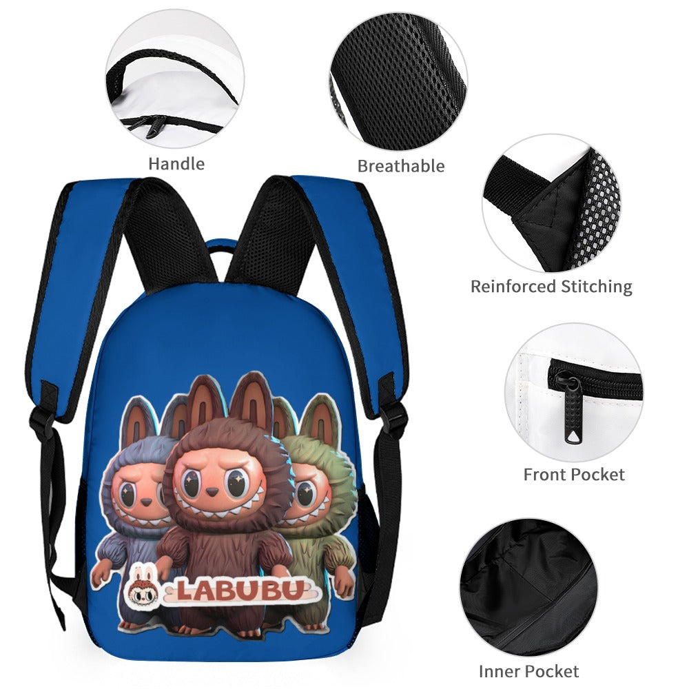 NEW Three Piece Labubu Backpack Bundle - 9 different options  - Back To School Deal