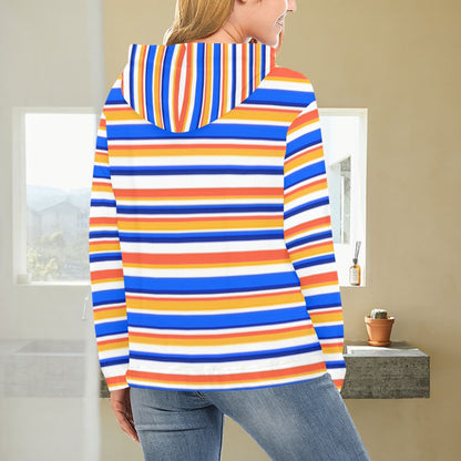 KSC's Exclusive Women's Stripe Design Hoodies Collection (10 Styles) Hoodie (Model H13)