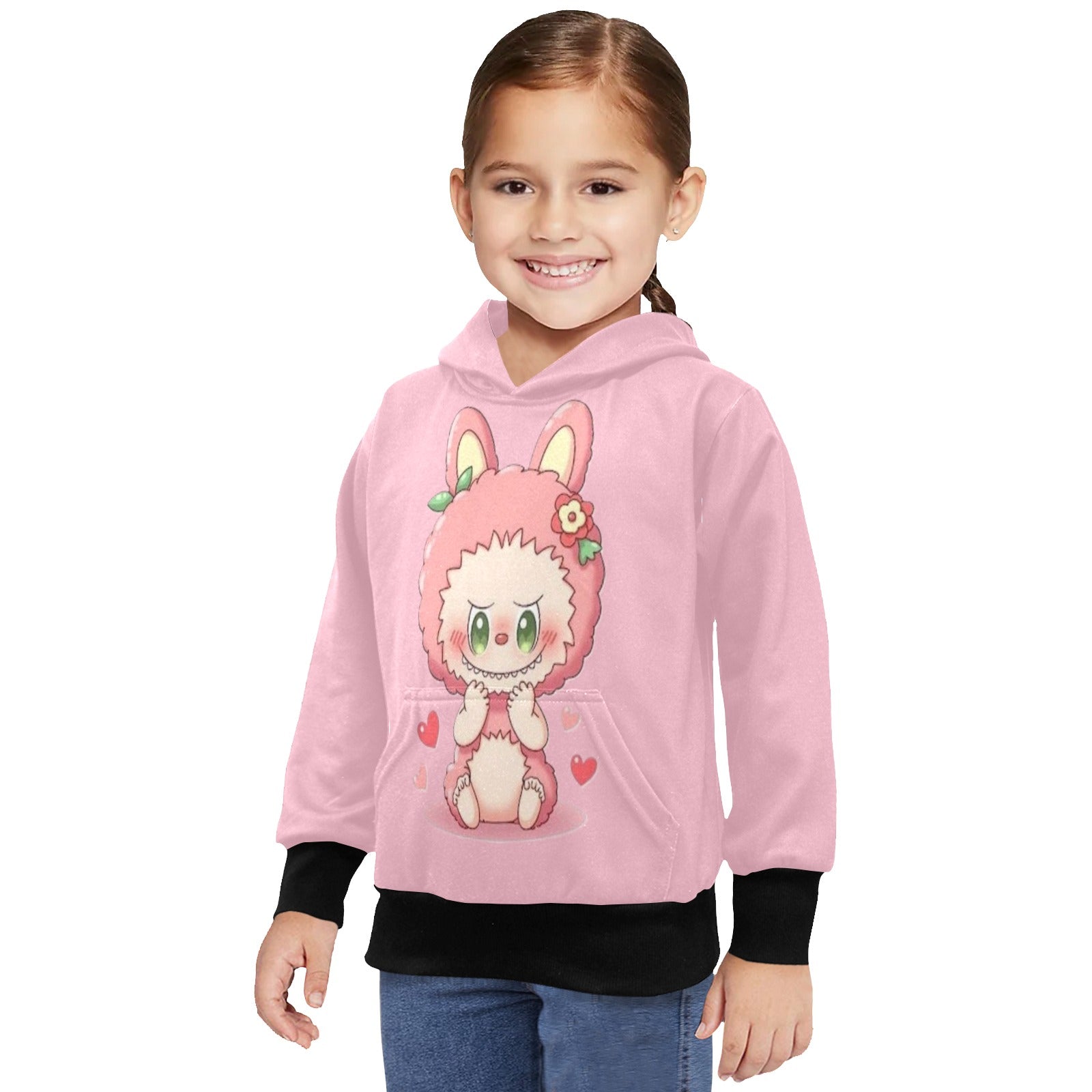 KSC's Limited Edition Labubu Hoodies -Little Girls' Long Sleeve Hoodie