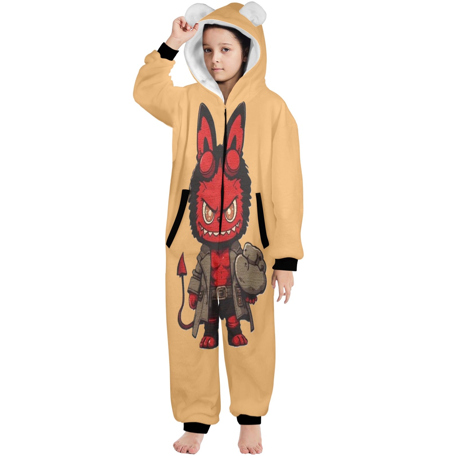 KSC's Halloween Big Kids Onesies (8 to 15 Years) Hellboy Labubu