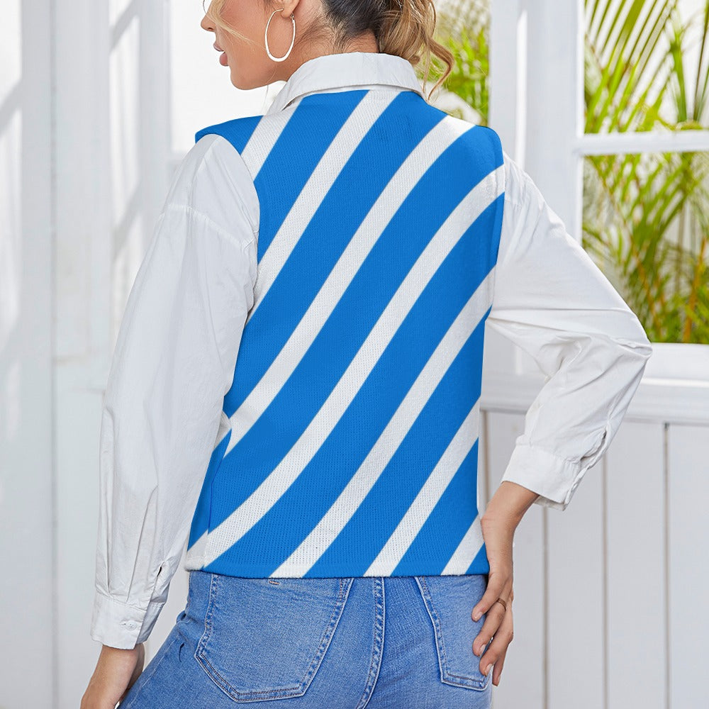 KSC's Custom Designs Women's Long Sleeve Button Knit Vest - 10 OPTIONS INSIDE