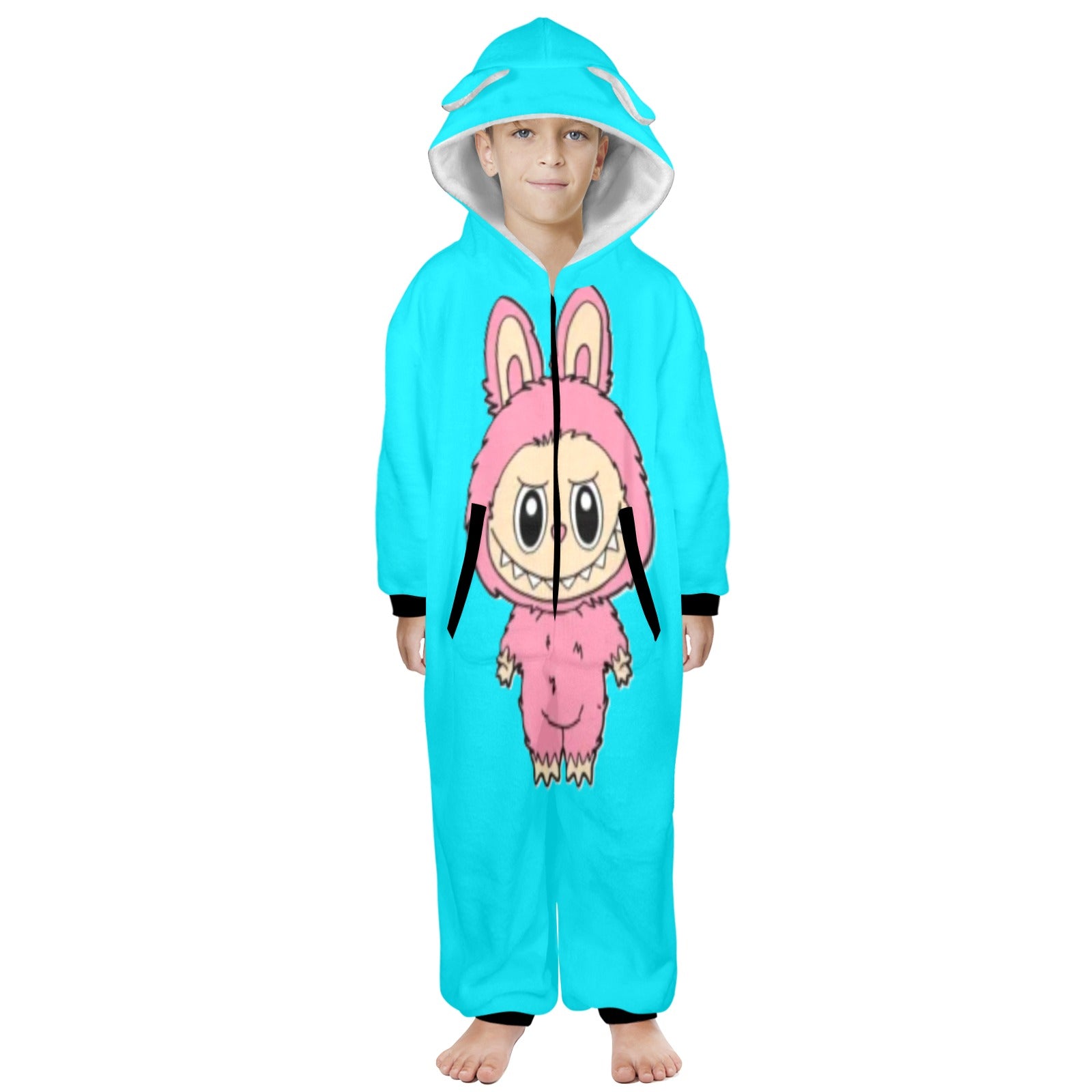 KSC's Exclusive Big Kids Onesie Labubu (8 to 15 Years) Teal Pink Labubu