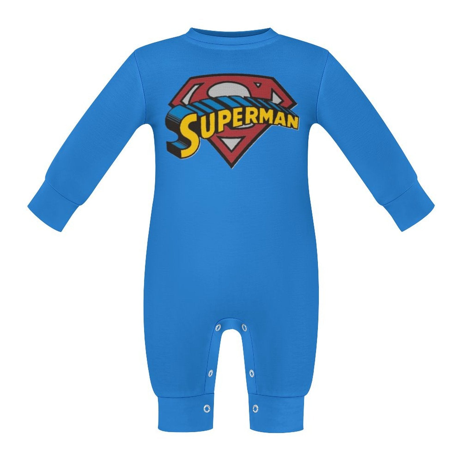 Baby Superman Long Sleeve Onesie Romper with Hat