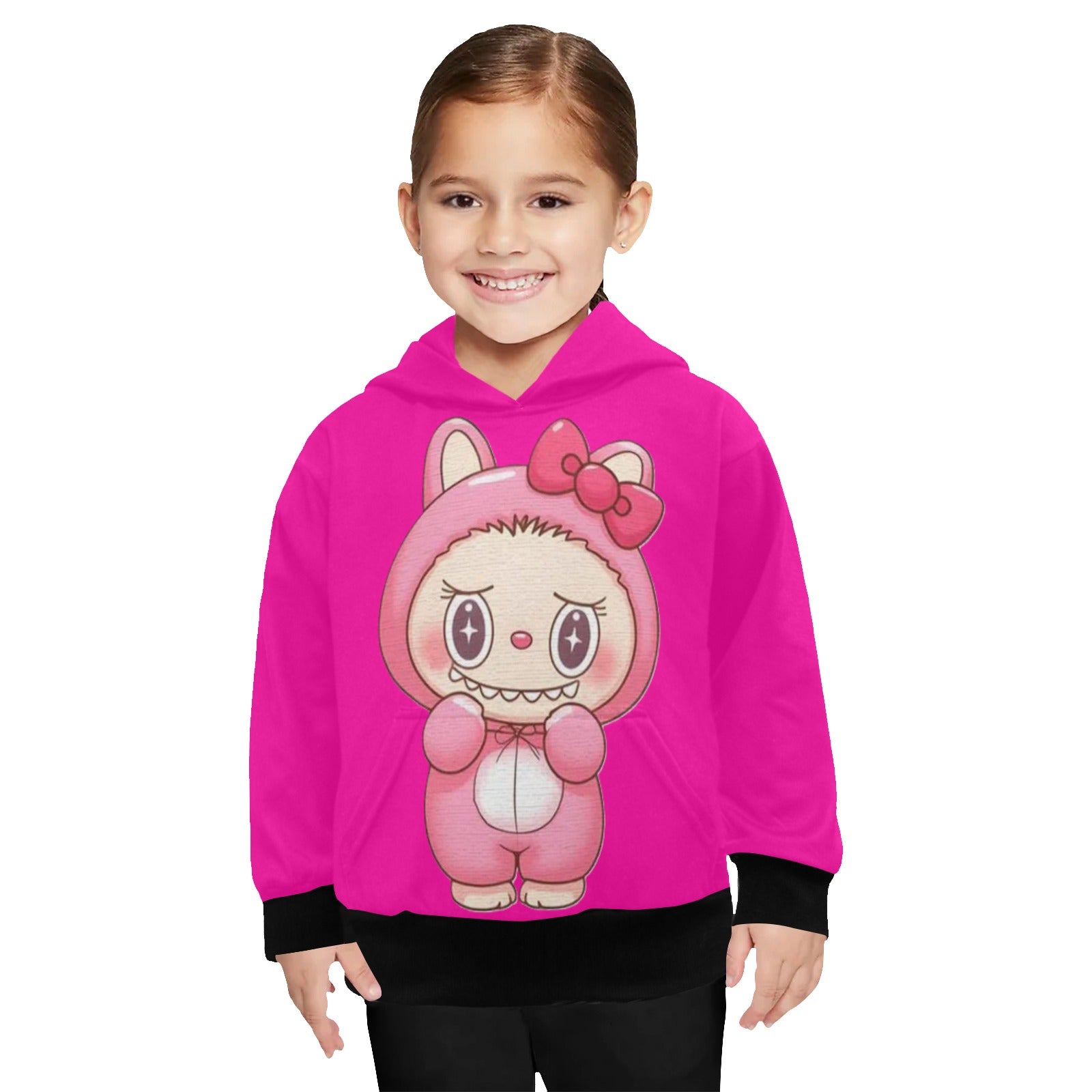 KSC's Little Girls' Labubu Designs Long Sleeve Hoodies