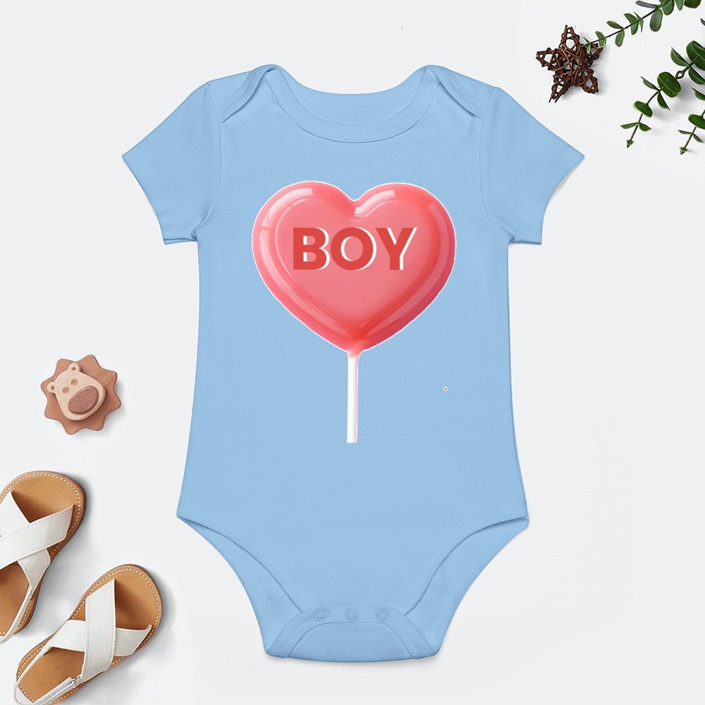 BABY BOY CLOTHING CARTOON PRINT DESIGNS BOYS Short -Sleeve Baby's Bodysuit - CARTOON PRINTS