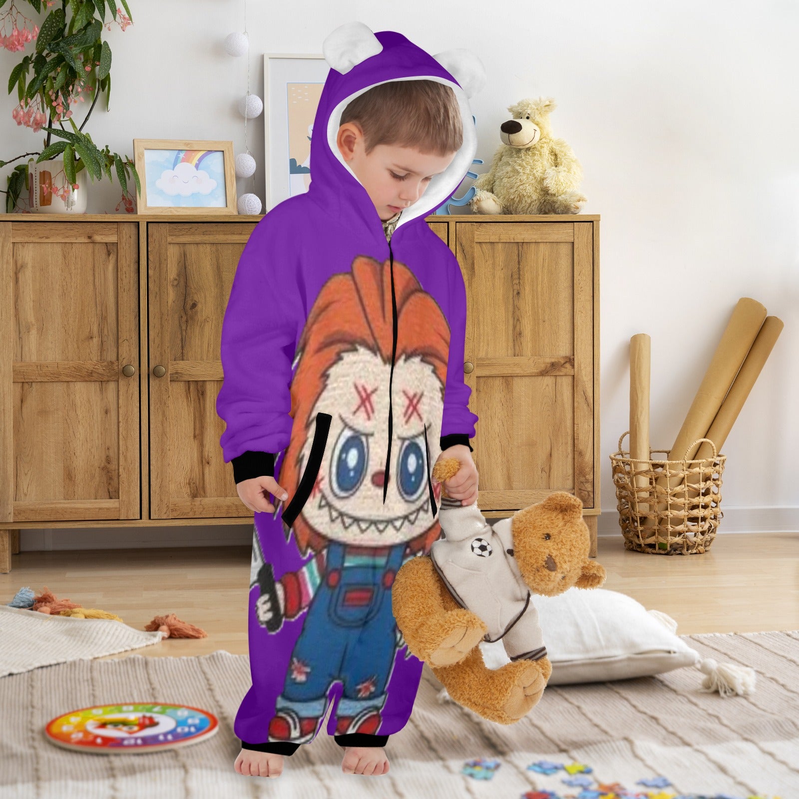KSC's Halloween Good Guy Labubu Doll Lil Kid Unisex Onesie 2 to 7 years old