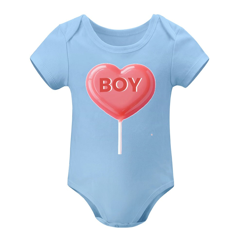 BABY BOY CLOTHING CARTOON PRINT DESIGNS BOYS Short -Sleeve Baby's Bodysuit - CARTOON PRINTS