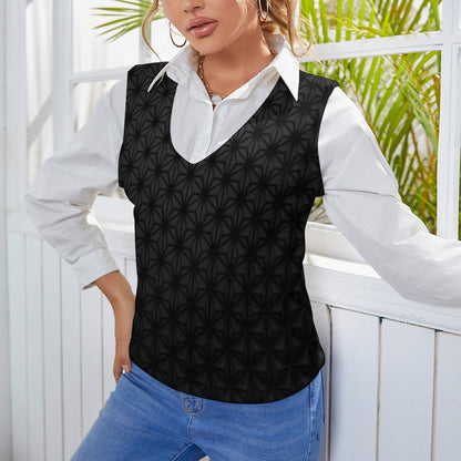 KSC's Custom Vest Designs Women's Long Sleeve Button Knit Vest