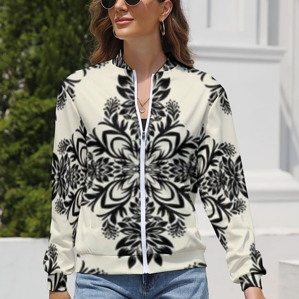 Women's Long Sleeve Zipper Jacket