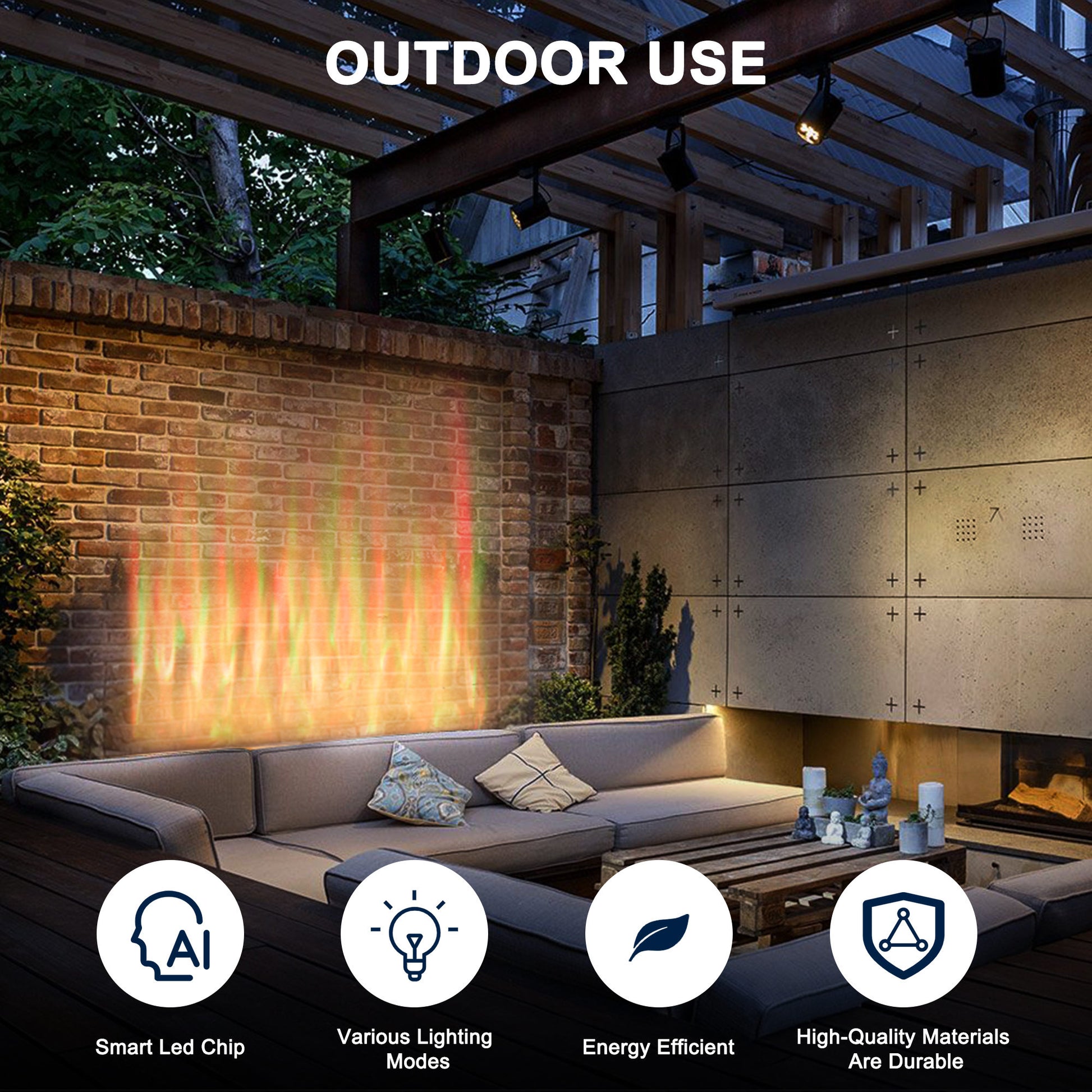AURORA SKY LIGHT PROJECTOR - EP LIGHT Oudoor Waterproof RGBCW LED Projector Wall light Ambient Background Light Aurora Sky Wall Projector