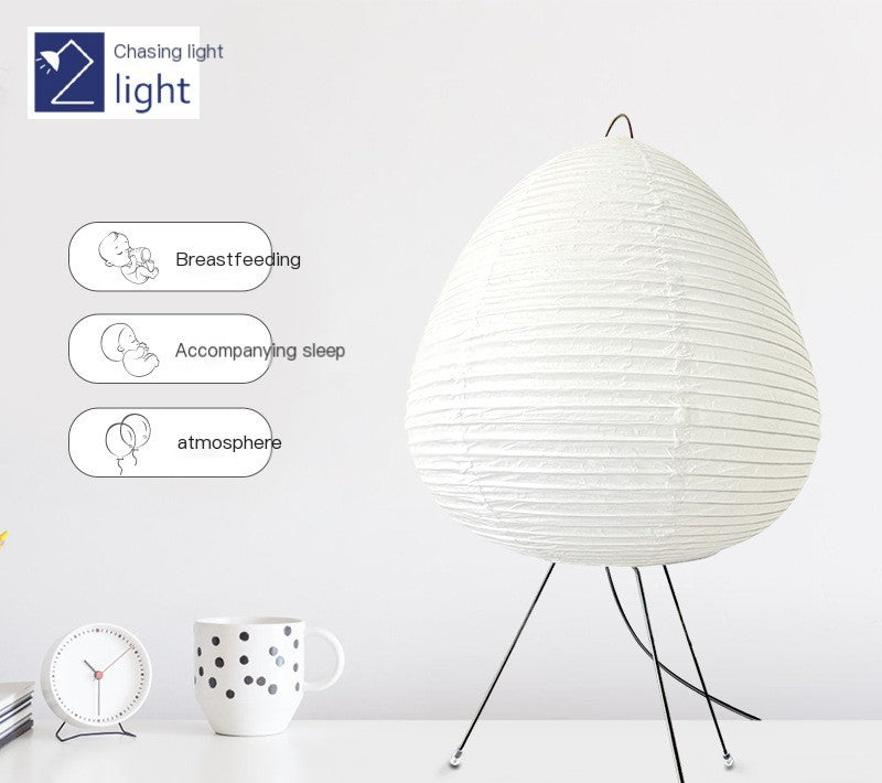Nordic modern creative design bedroom study bedside decorative table lamp Nokou Yong Ji Ji Feng Net red handmade lantern
