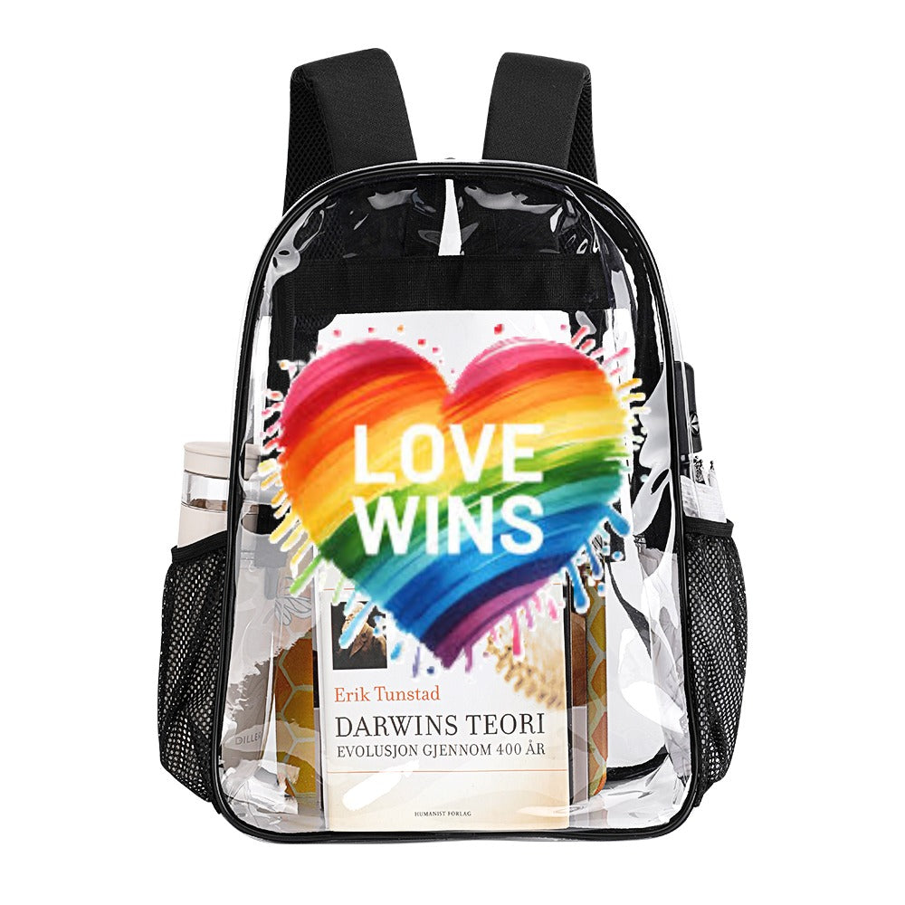 KSC's Custom Designs On Transparent Bag 17 inch New