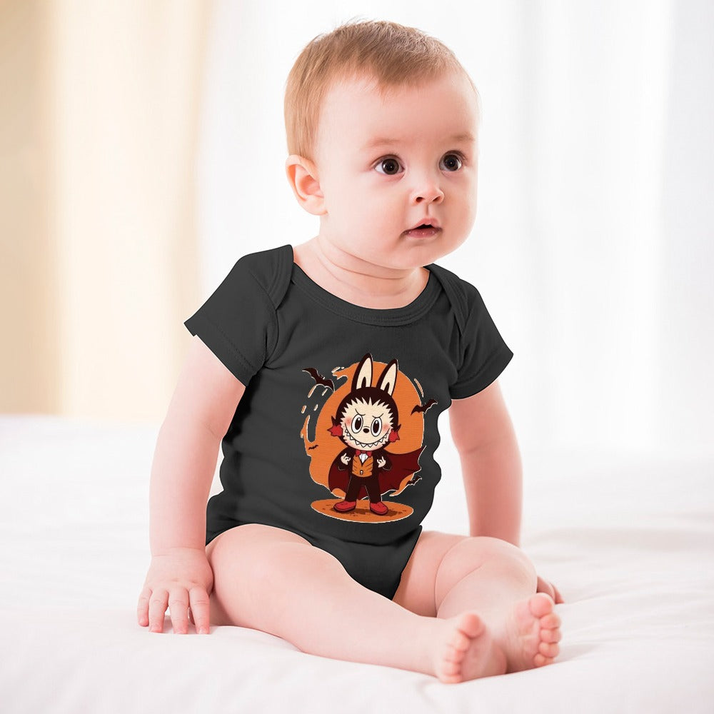 Baby Halloween Labubu Short -Sleeve Baby's Bodysuit