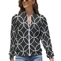Women's Long Sleeve Zipper Jacket - (10 Options) KSC's Limited Edition Designer Collections