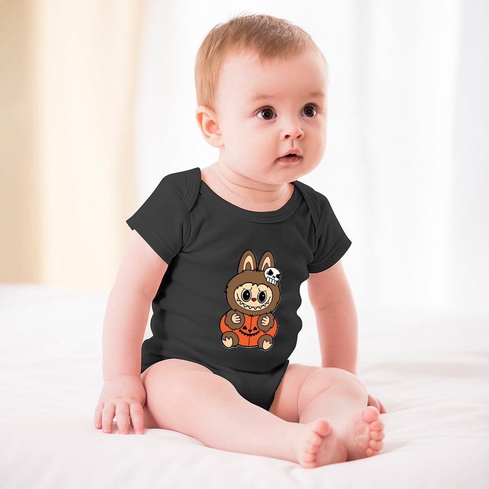 Baby Halloween Labubu Short -Sleeve Baby's Bodysuit